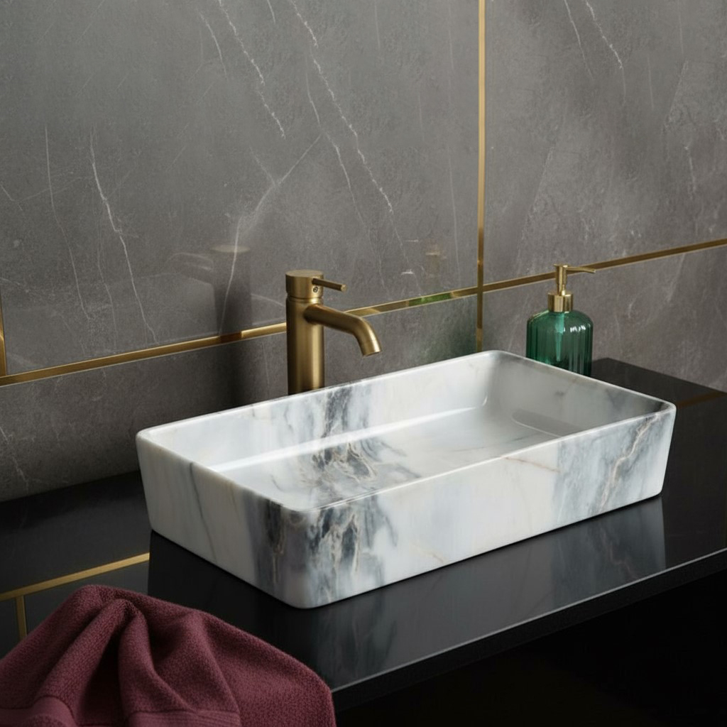 MS-710 XYLOAN TABLE TOP BASIN GLOSSY (24"X14") - Image 2