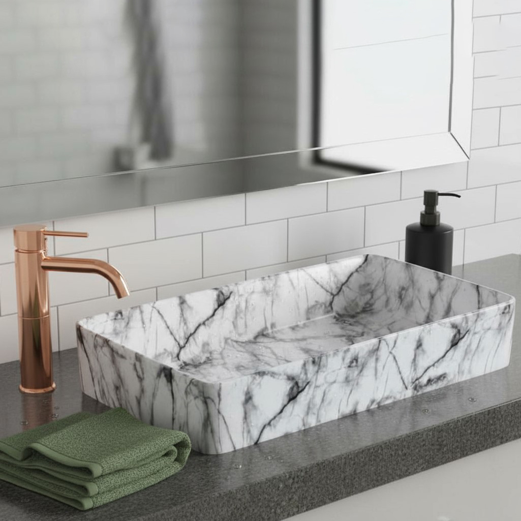 MS-714 XYLOAN TABLE TOP BASIN GLOSSY (24"X14") - Image 2