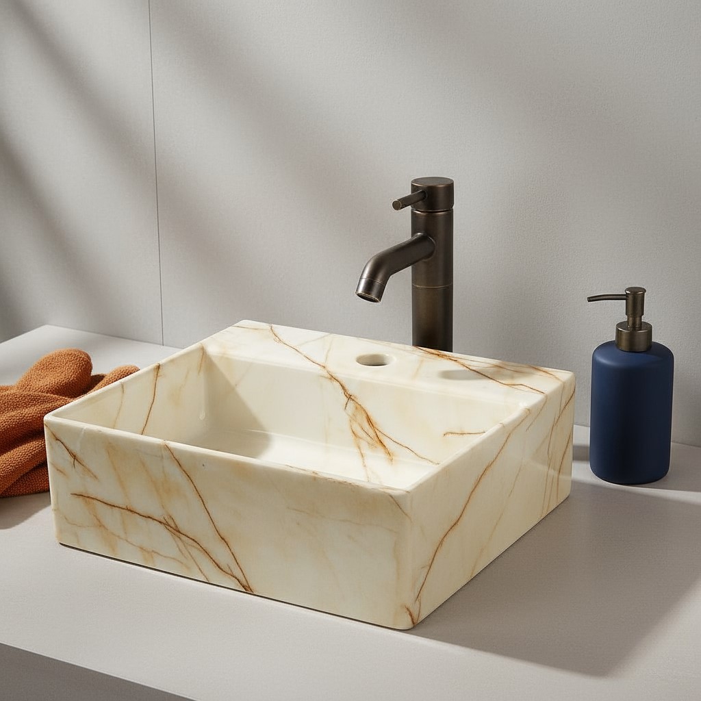 MS-805 XYLOAN WALL MOUNTED BASIN GLOSSY (13"X12") - Image 2