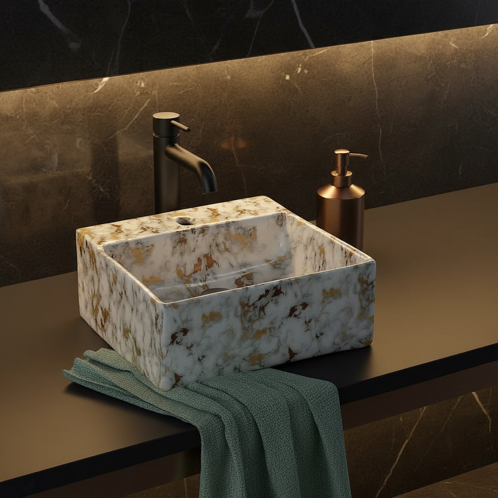 MS-809 XYLOAN WALL MOUNTED BASIN GLOSSY (13"X12") - Image 2