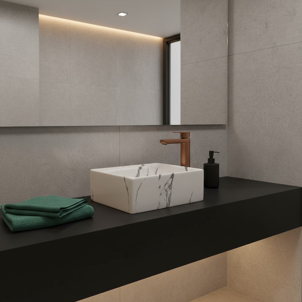 MS-812 XYLOAN WALL MOUNTED BASIN GLOSSY (13"X12") - Image 2
