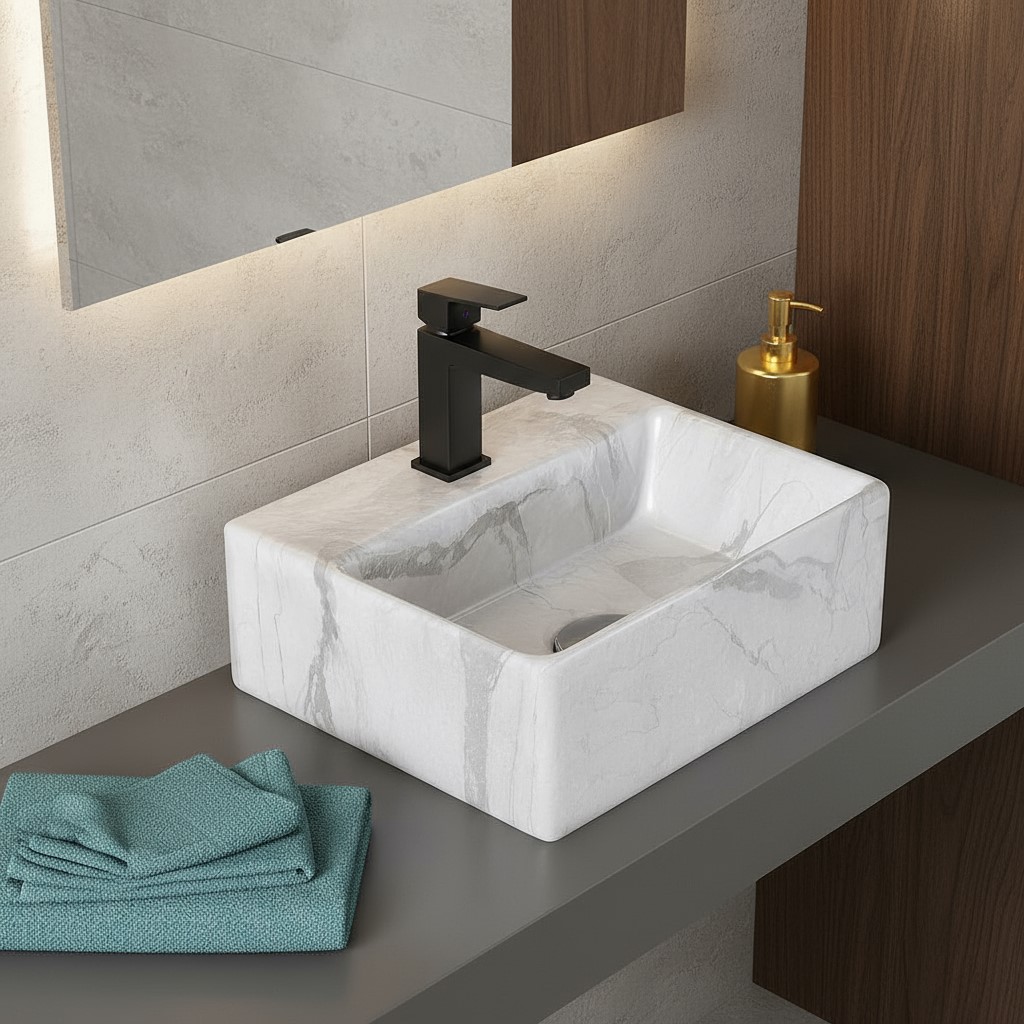 MS-813 XYLOAN WALL MOUNTED BASIN GLOSSY (13"X12") - Image 2