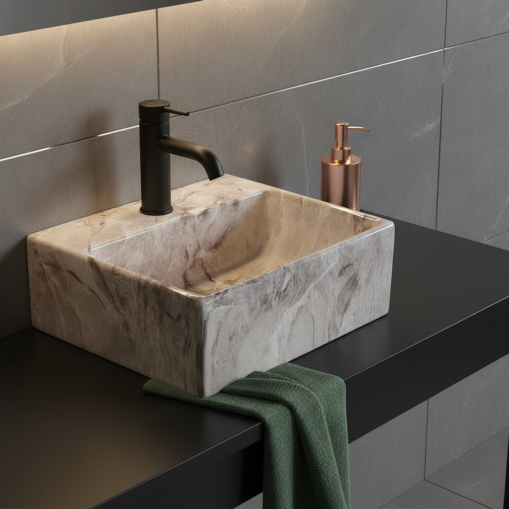 MS-814 XYLOAN WALL MOUNTED BASIN GLOSSY (13"X12") - Image 2