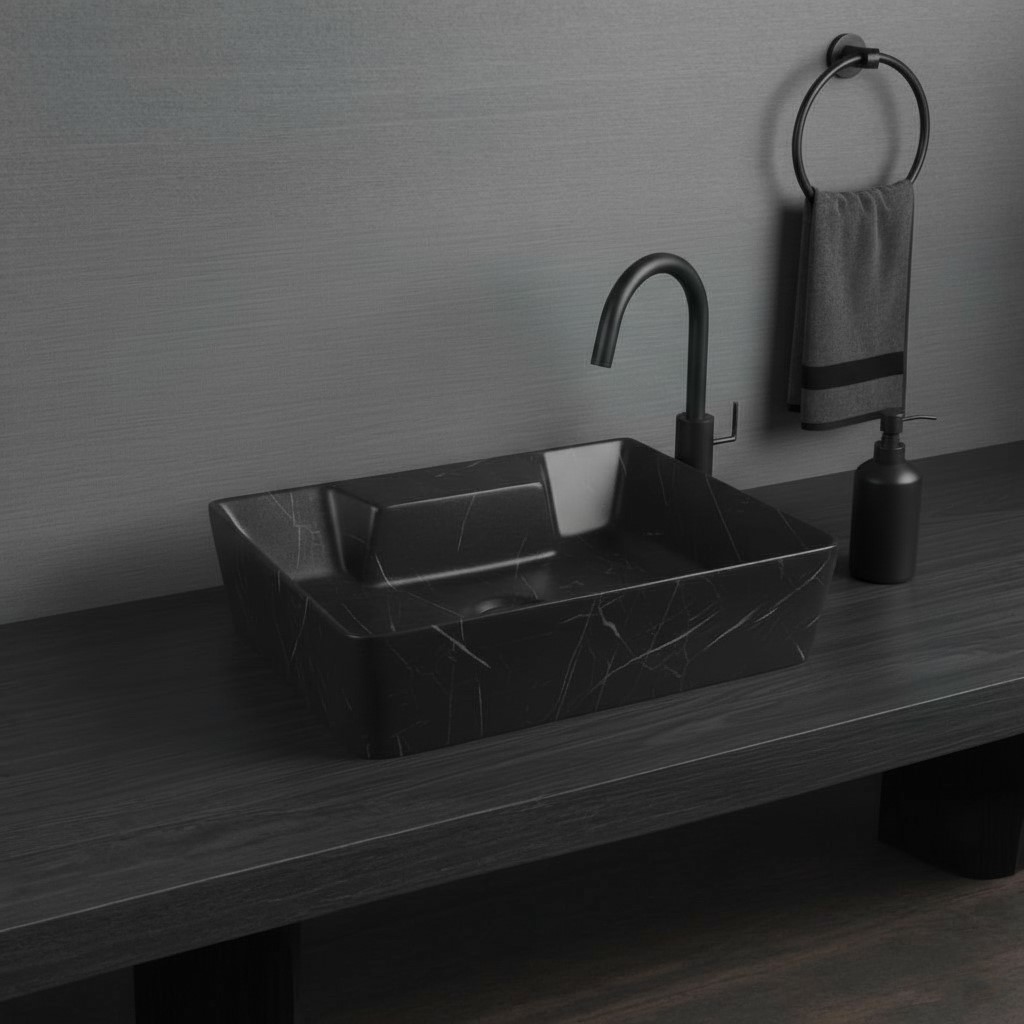 MS-902 XYLOAN WALL MOUNTED BASIN MATT (16"X12") - Image 2