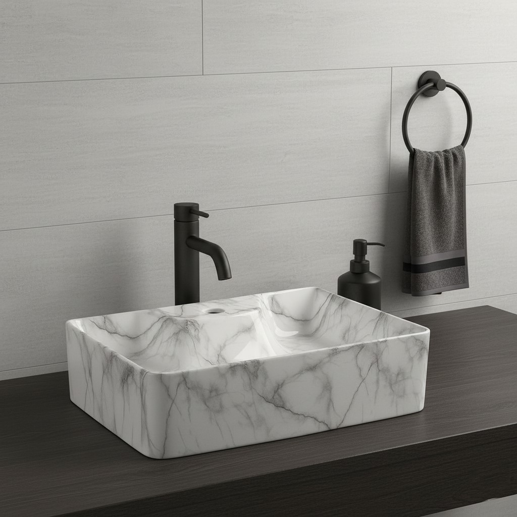 MS-903 XYLOAN WALL MOUNTED BASIN GLOSSY (16"X12") - Image 2