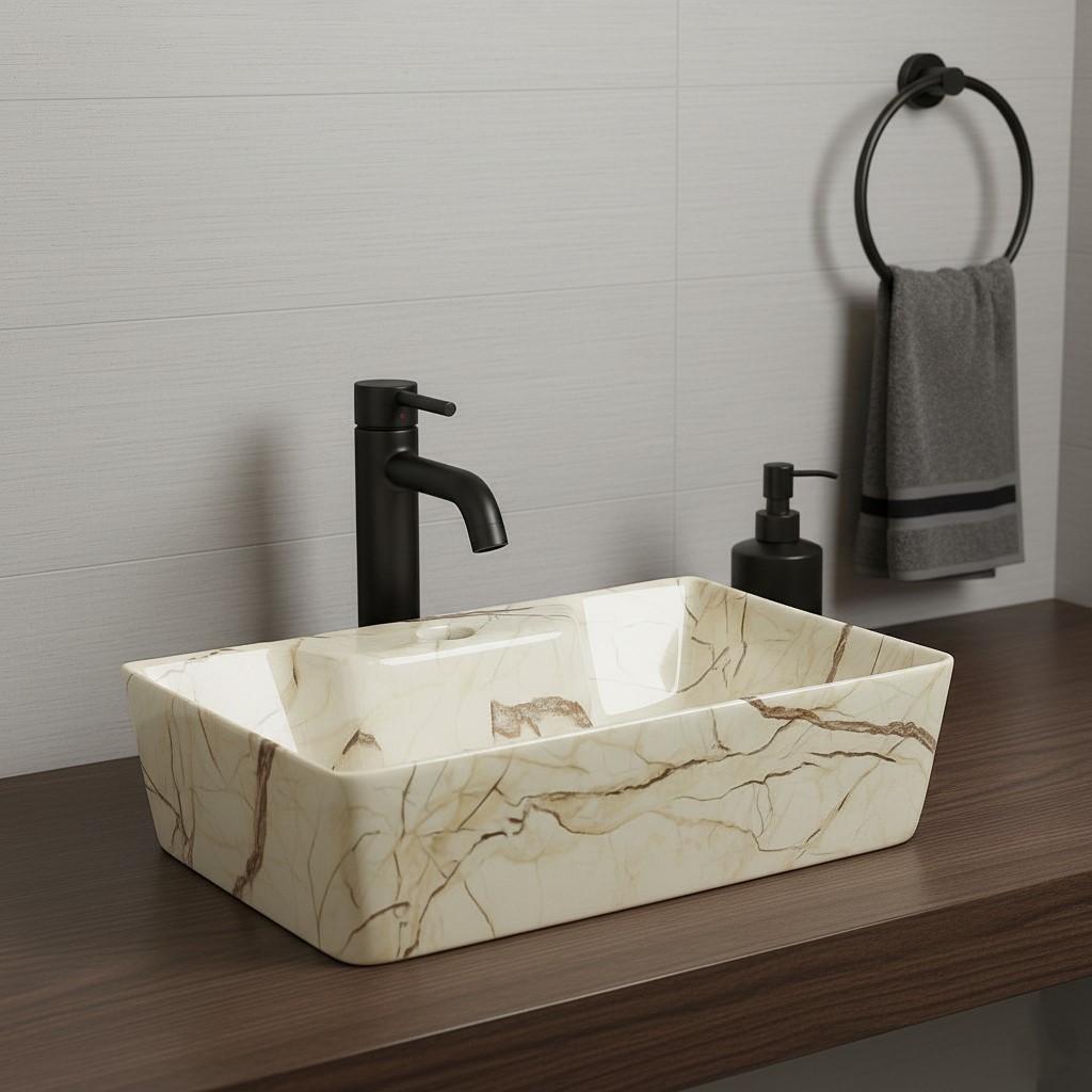 MS-905 XYLOAN WALL MOUNTED BASIN GLOSSY (16"X12") - Image 2