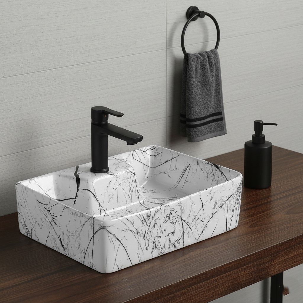 MS-911 XYLOAN WALL MOUNTED BASIN GLOSSY (16"X12") - Image 2
