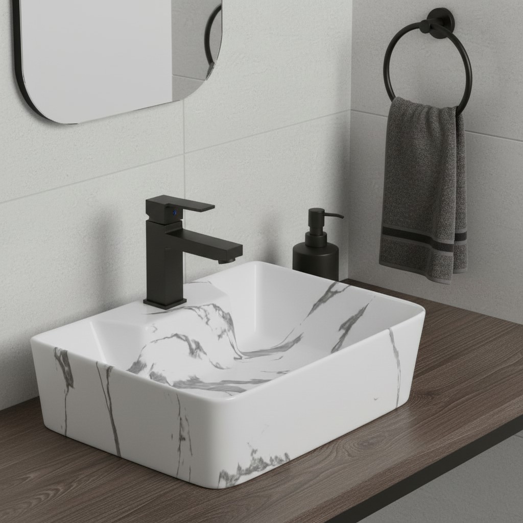 MS-914 XYLOAN WALL MOUNTED BASIN GLOSSY (16"X12") - Image 2