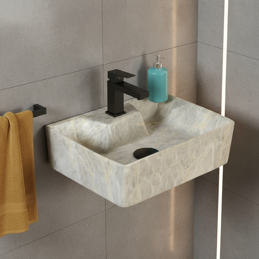 MS-922 XYLOAN WALL MOUNTED BASIN GLOSSY (16"X12") - Image 2