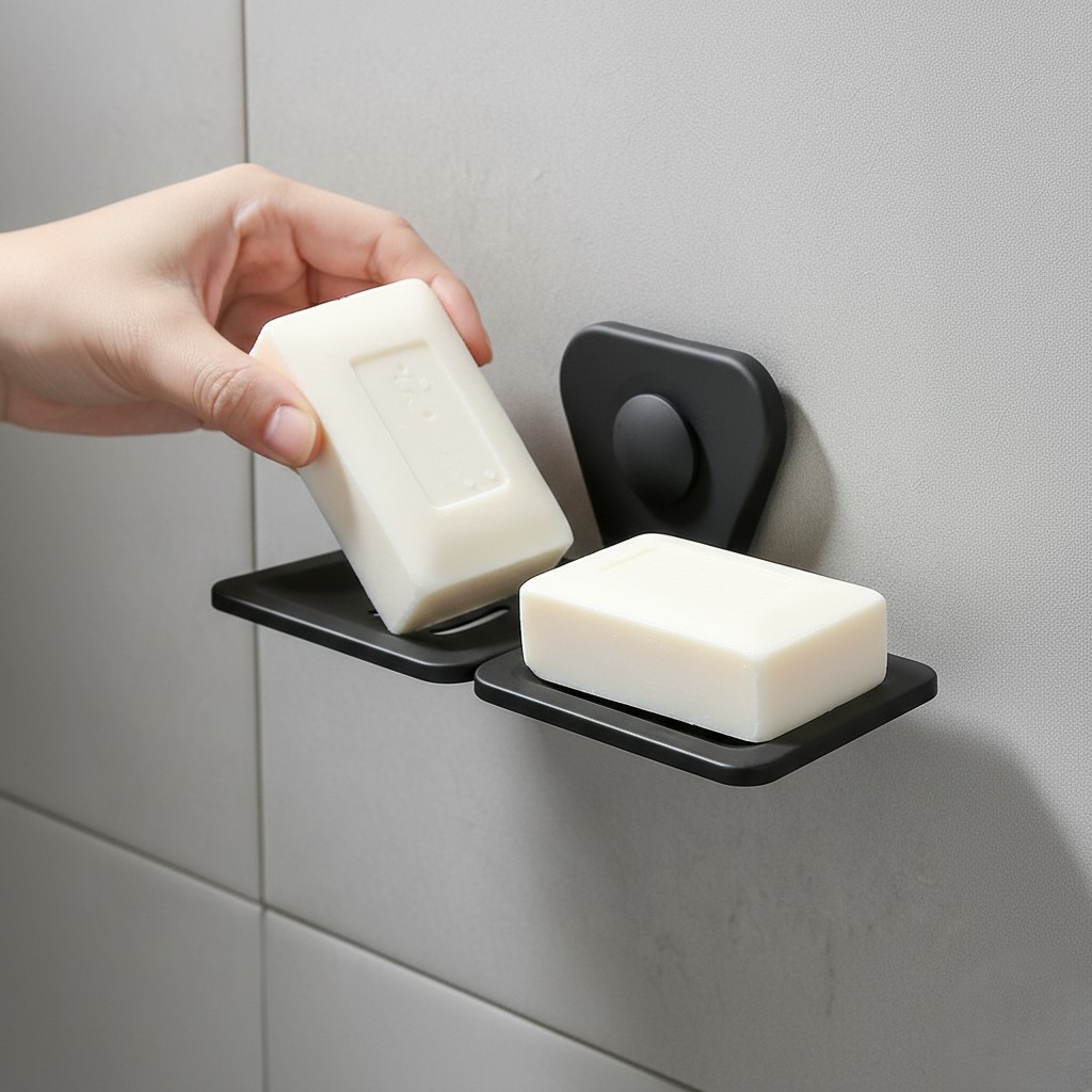 P-307 DOUBLE SOAP DISH,STAINLESS STEEL (BLACK) - Image 3