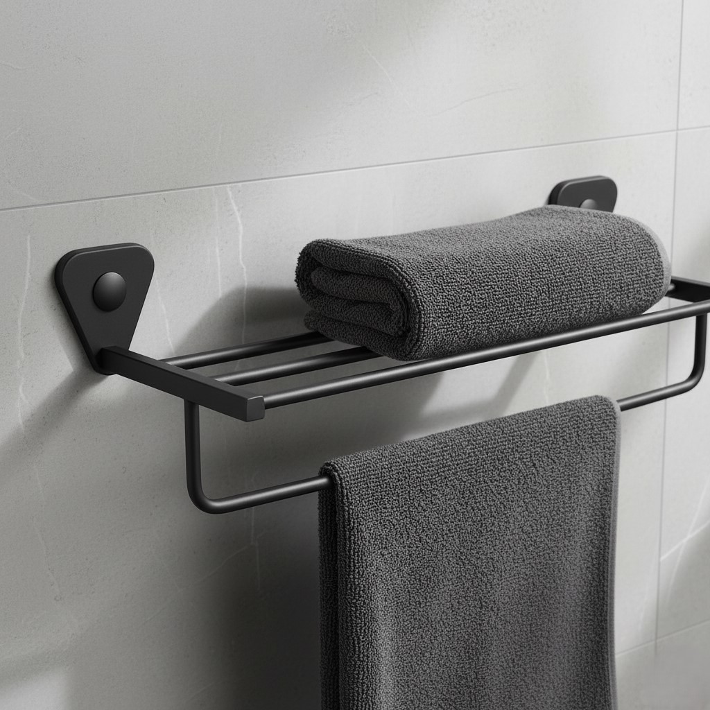 P-301 TOWEL RACK, STAINLESS STEEL (BLACK) - Image 3