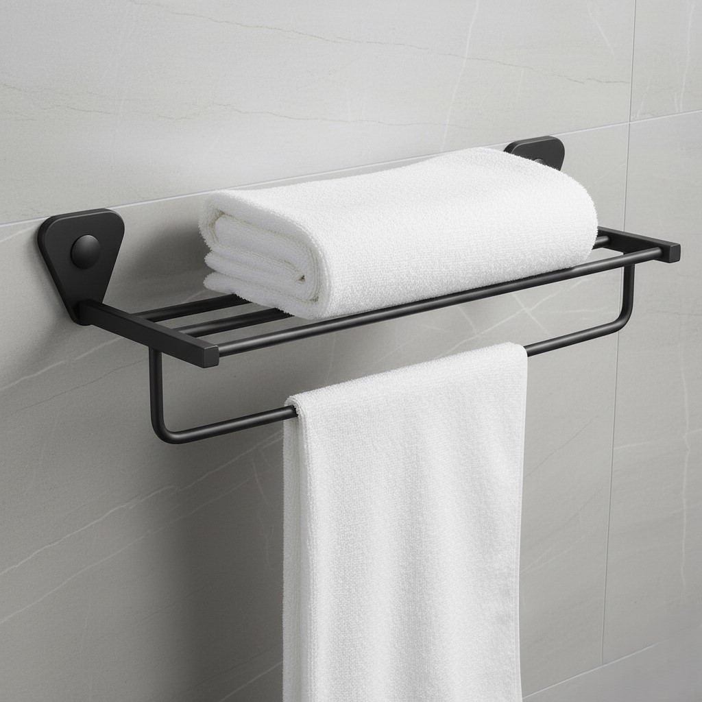 P-301 TOWEL RACK, STAINLESS STEEL (BLACK) - Image 4