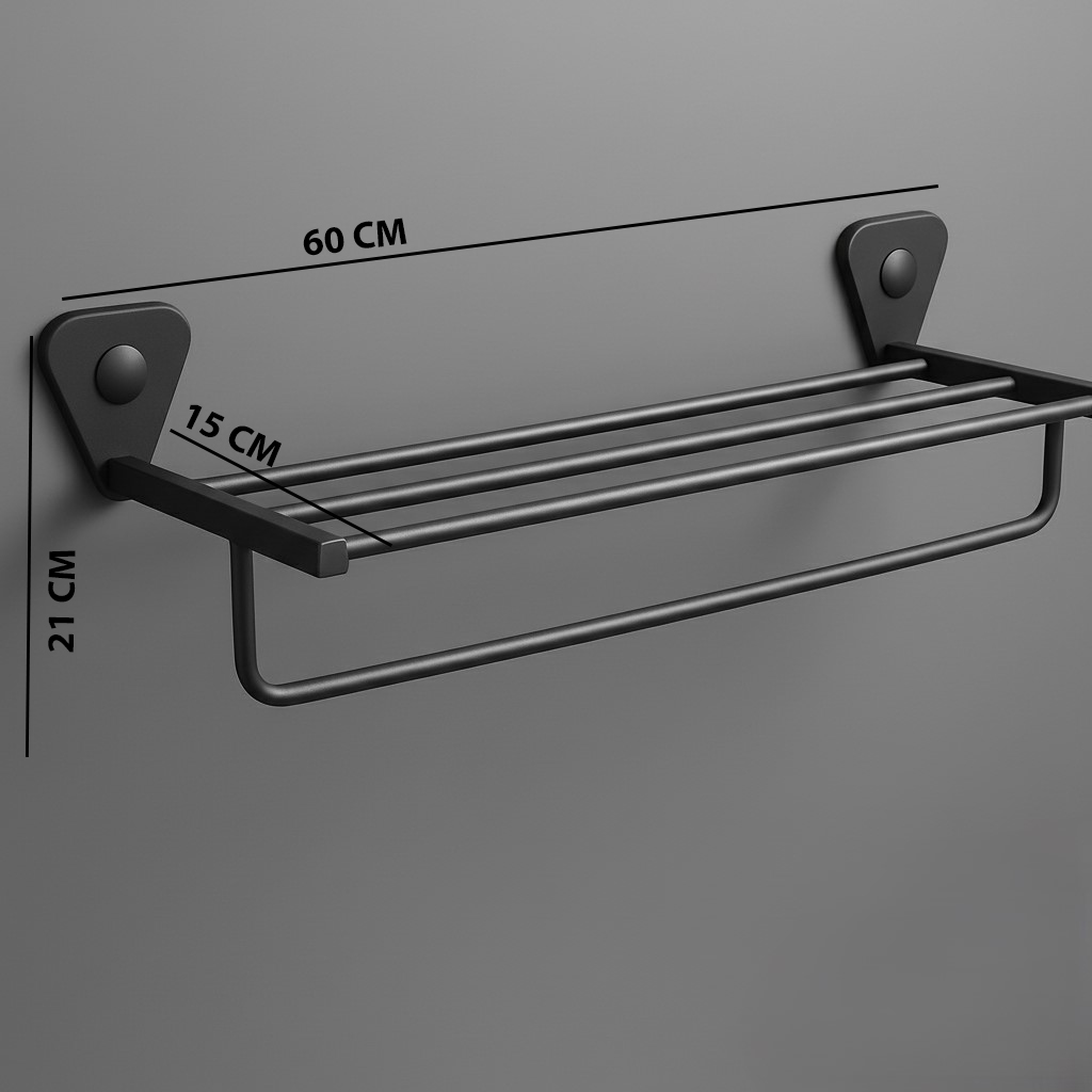 P-301 TOWEL RACK, STAINLESS STEEL (BLACK) - Image 6