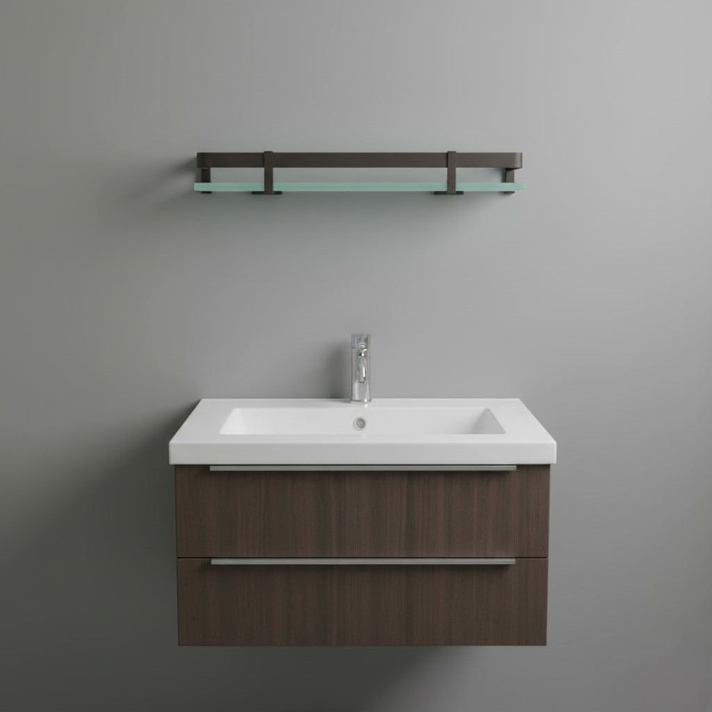 G-1213 Wall-Mounted Glass Bathroom Shelf (6 X 12) - Image 2