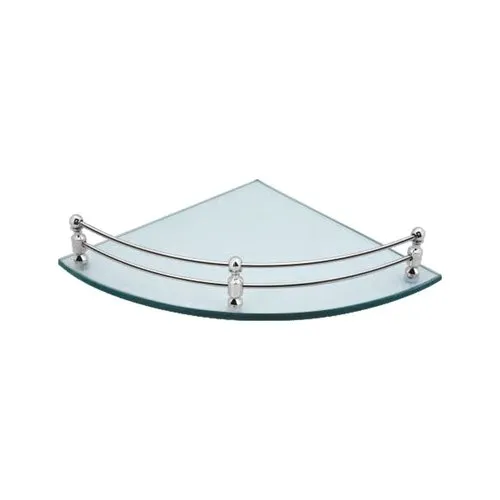 G-1204 wall-mounted glass corner shelf (9 x 9) - Image 4
