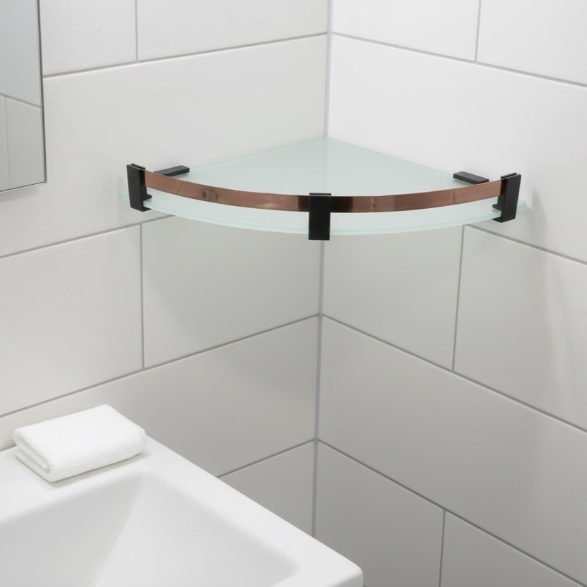 G-1220 Modern Wall-Mounted Corner Shelf (12x12)