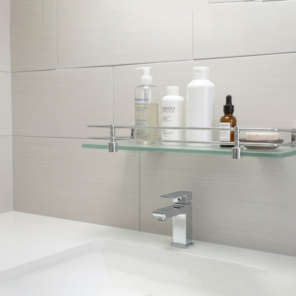 G-1203 Modern Floating Glass Shelf (6 x 12) - Image 2