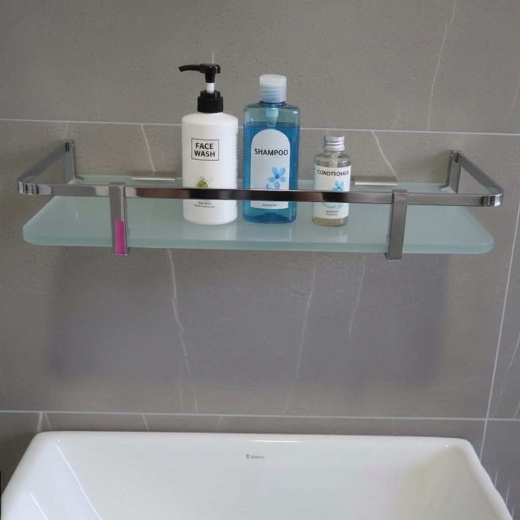 G-1205 Wall-Mounted Glass Vanity Shelf (6 x 12) - Image 2