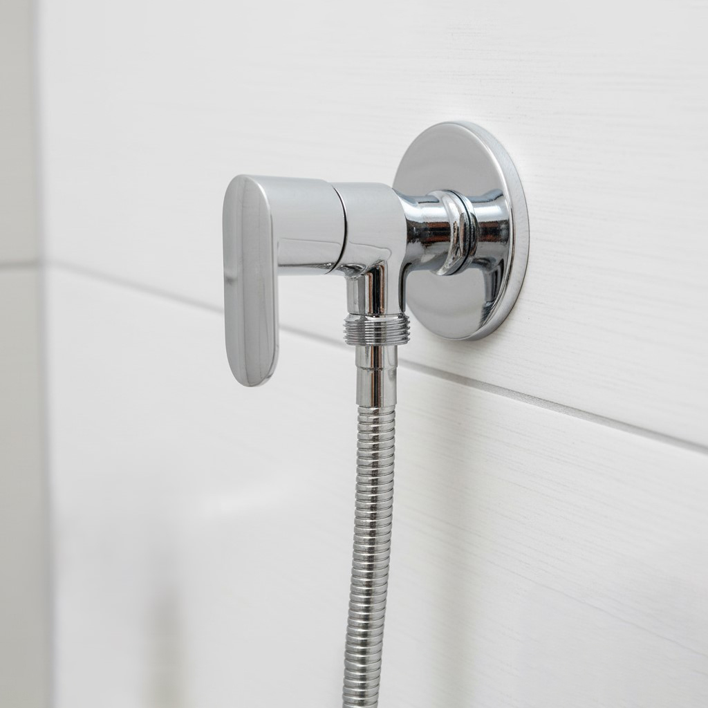 AT-03 WALL MOUNTED BRASS ANGLE VALVE ,ANGLE STOP COCK - Image 4