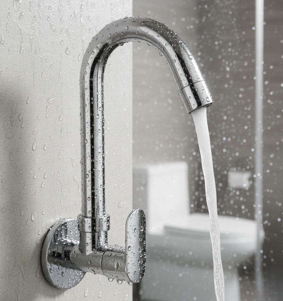 AT-07 WALL MOUNT SINK COCK,KITCHEN TAP(BRASS) - Image 3