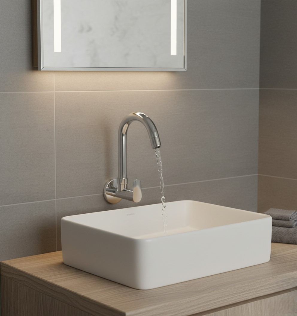 AT-07 WALL MOUNT SINK COCK,KITCHEN TAP(BRASS) - Image 4