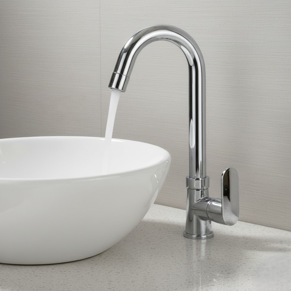 AT-08 SWAN NECK ,DECK MOUNT FAUCET(BRASS) - Image 2