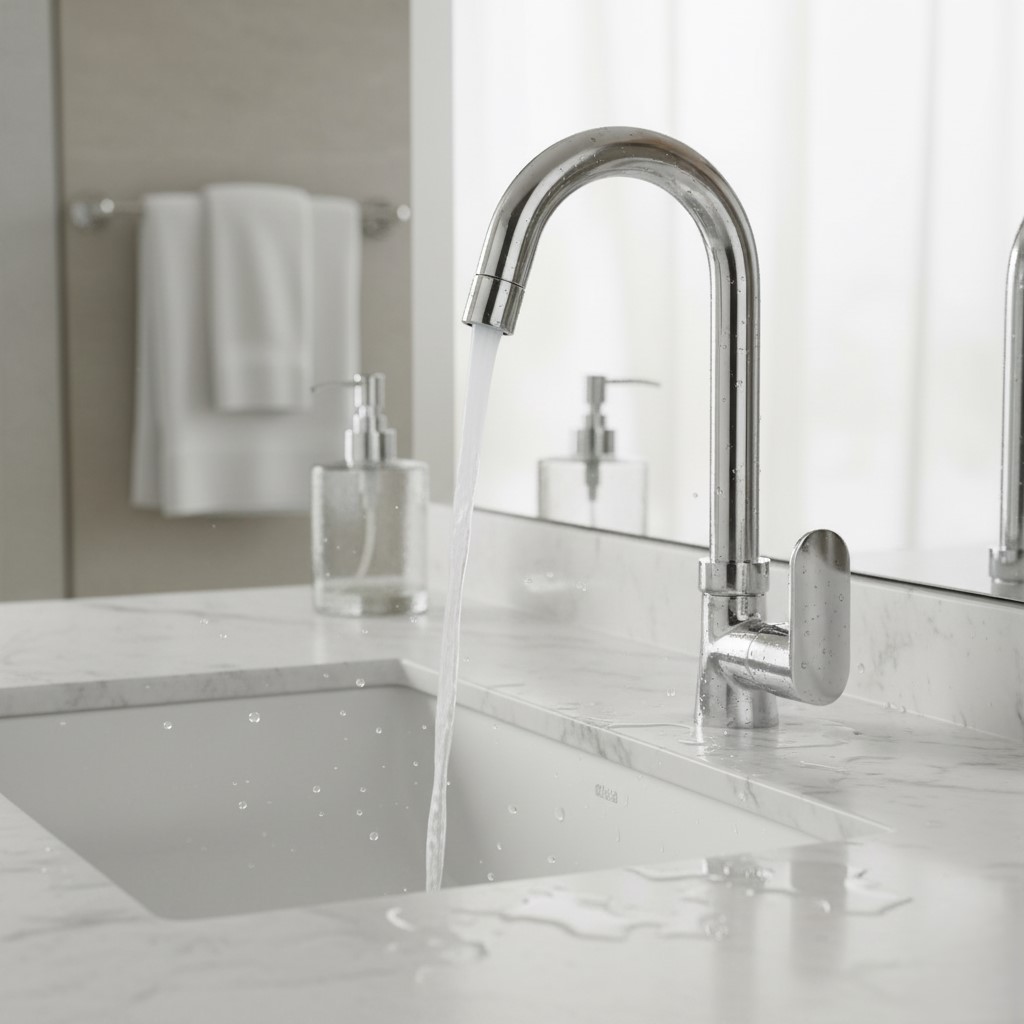 AT-08 SWAN NECK ,DECK MOUNT FAUCET(BRASS) - Image 3