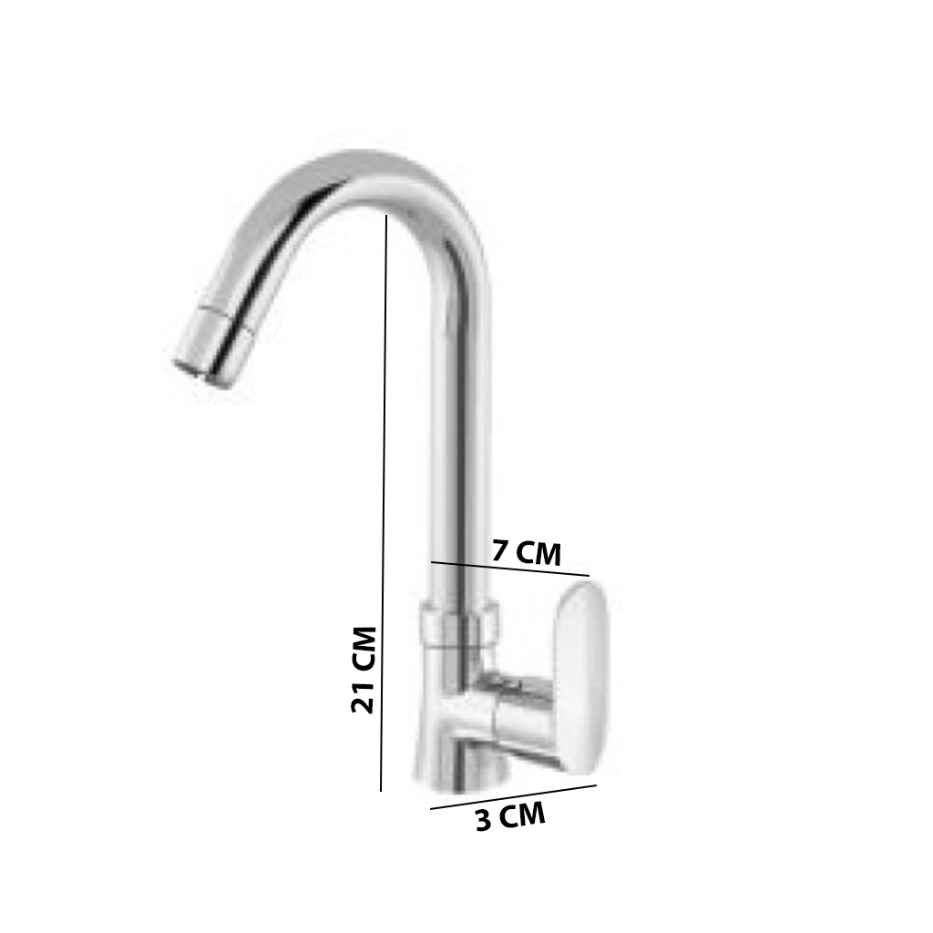AT-08 SWAN NECK ,DECK MOUNT FAUCET(BRASS) - Image 6