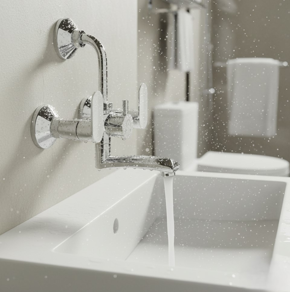 AT-14 HOT AND COLD MIXER,WALL MIXER(BRASS) - Image 3
