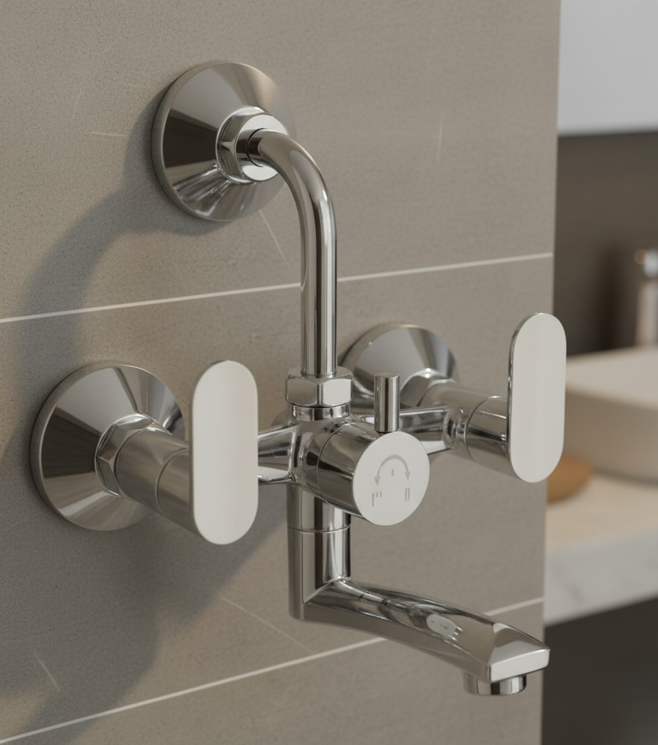 AT-14 HOT AND COLD MIXER,WALL MIXER(BRASS) - Image 4