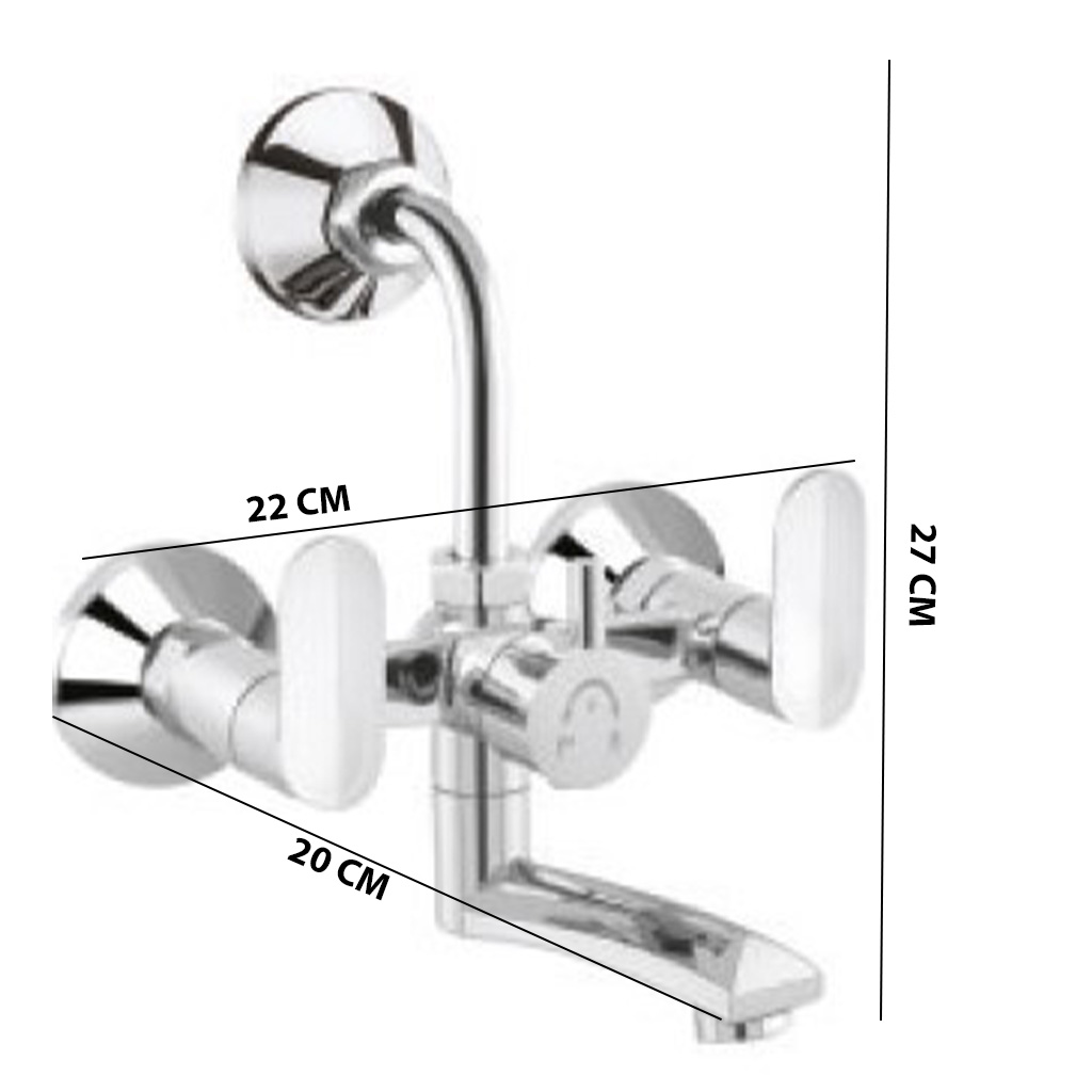 AT-14 HOT AND COLD MIXER,WALL MIXER(BRASS) - Image 5
