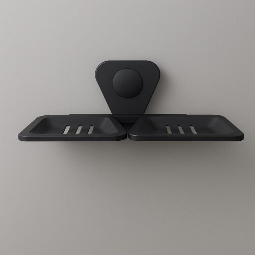 P-307 DOUBLE SOAP DISH,STAINLESS STEEL (BLACK)