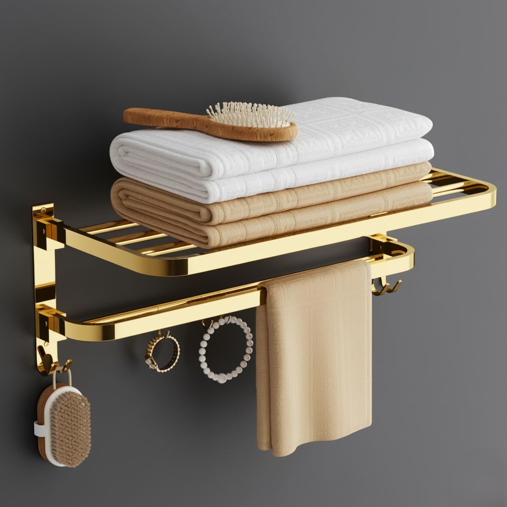 E-414 DOUBLE DECKER SQUARE PIPE GOLD (PVD) - Image 2