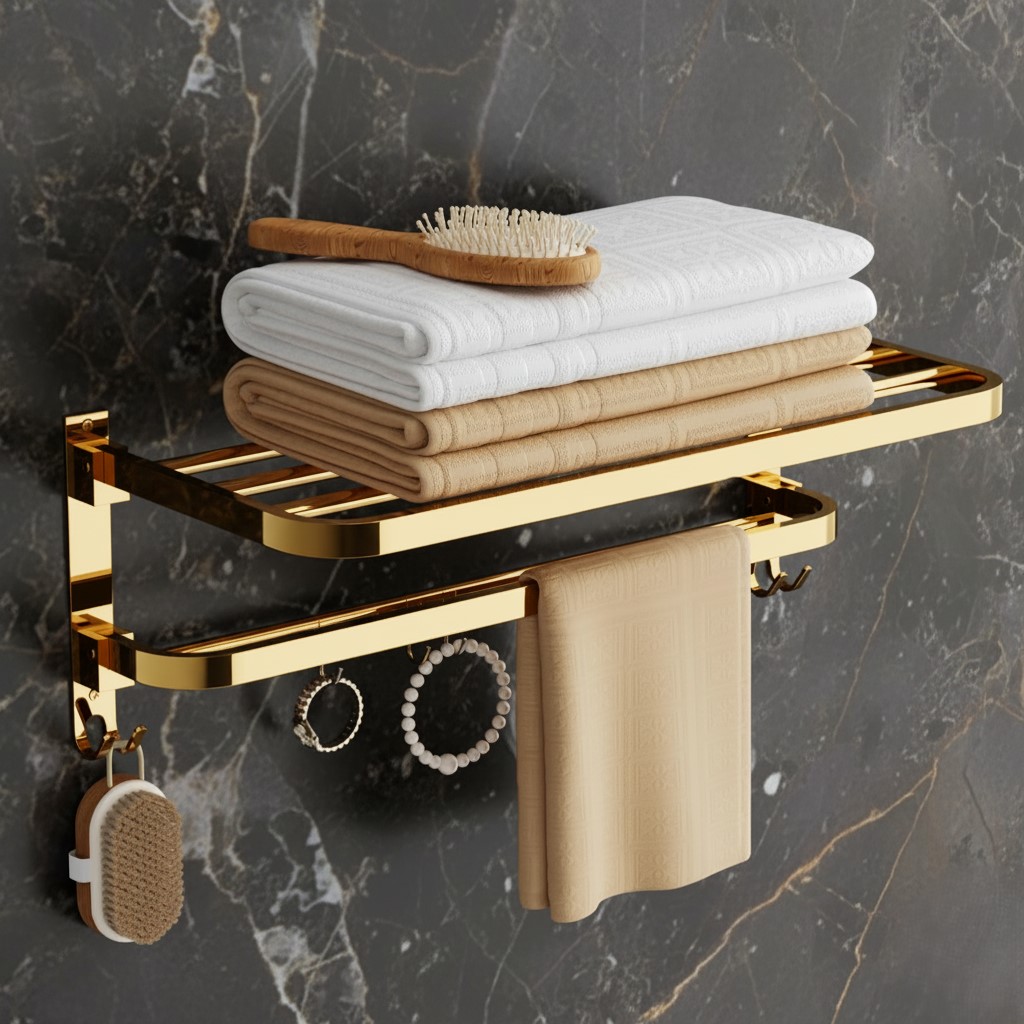 E-414 DOUBLE DECKER SQUARE PIPE GOLD (PVD) - Image 3