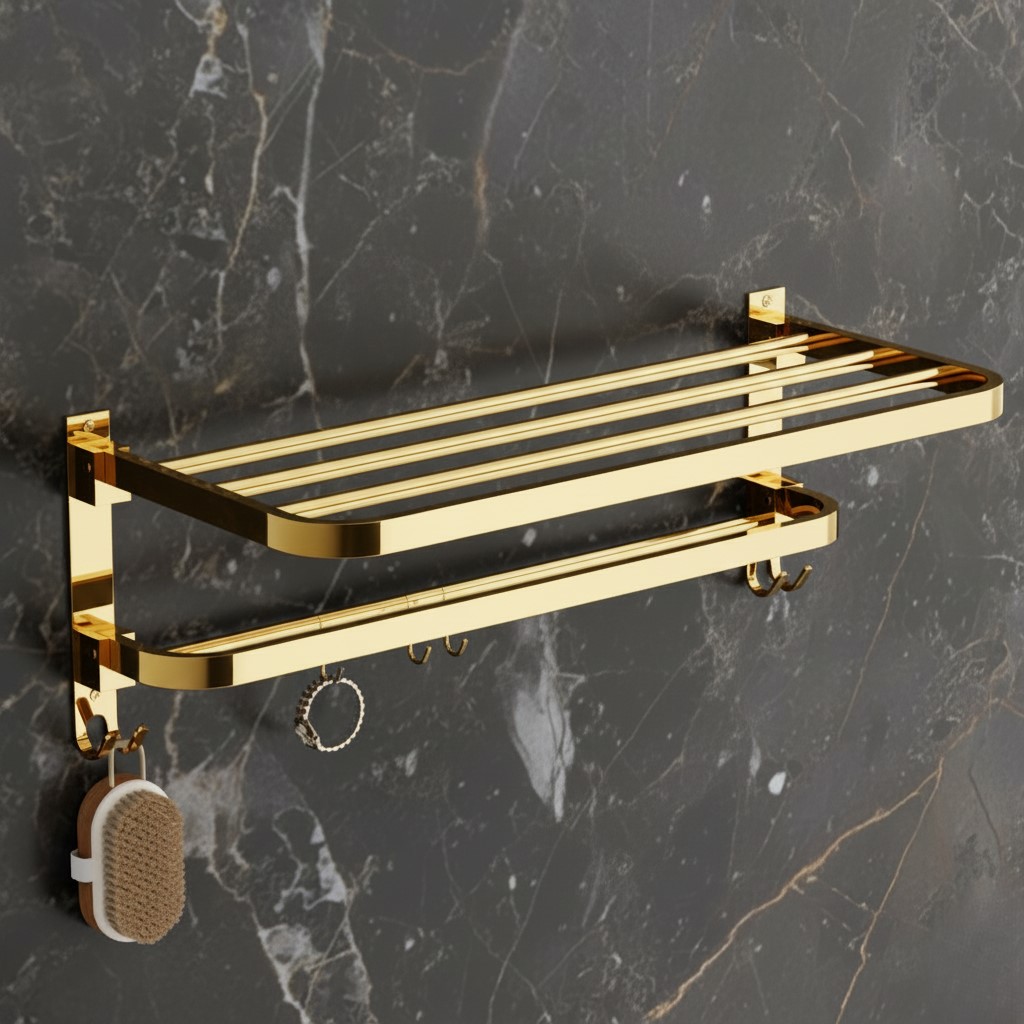 E-414 DOUBLE DECKER SQUARE PIPE GOLD (PVD) - Image 5