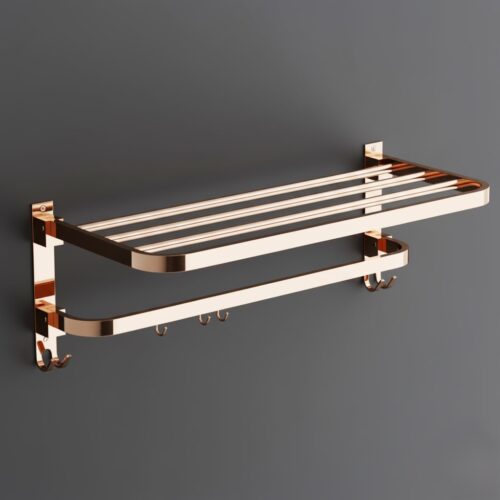 E-414 DOUBLE DECKER SQUARE PIPE ROSE-GOLD (PVD)