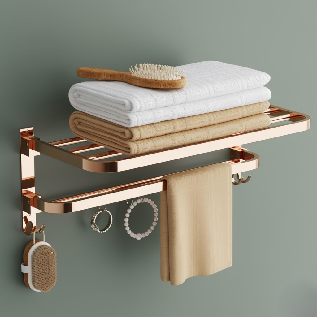 E-414 DOUBLE DECKER SQUARE PIPE ROSE-GOLD (PVD) - Image 5