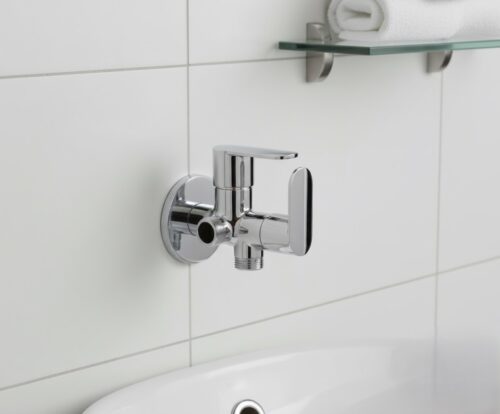 AT-06 2 WAY ANGLE COCK,2 IN 1 ANGLE VALVE (BRASS)