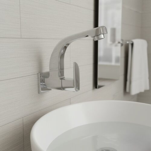 IP-07 WALL-MOUNT SINK COCK CASTED,KITCHEN FAUCET,(BRASS)