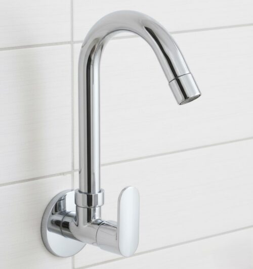 AT-07 WALL MOUNT SINK COCK,KITCHEN TAP(BRASS)