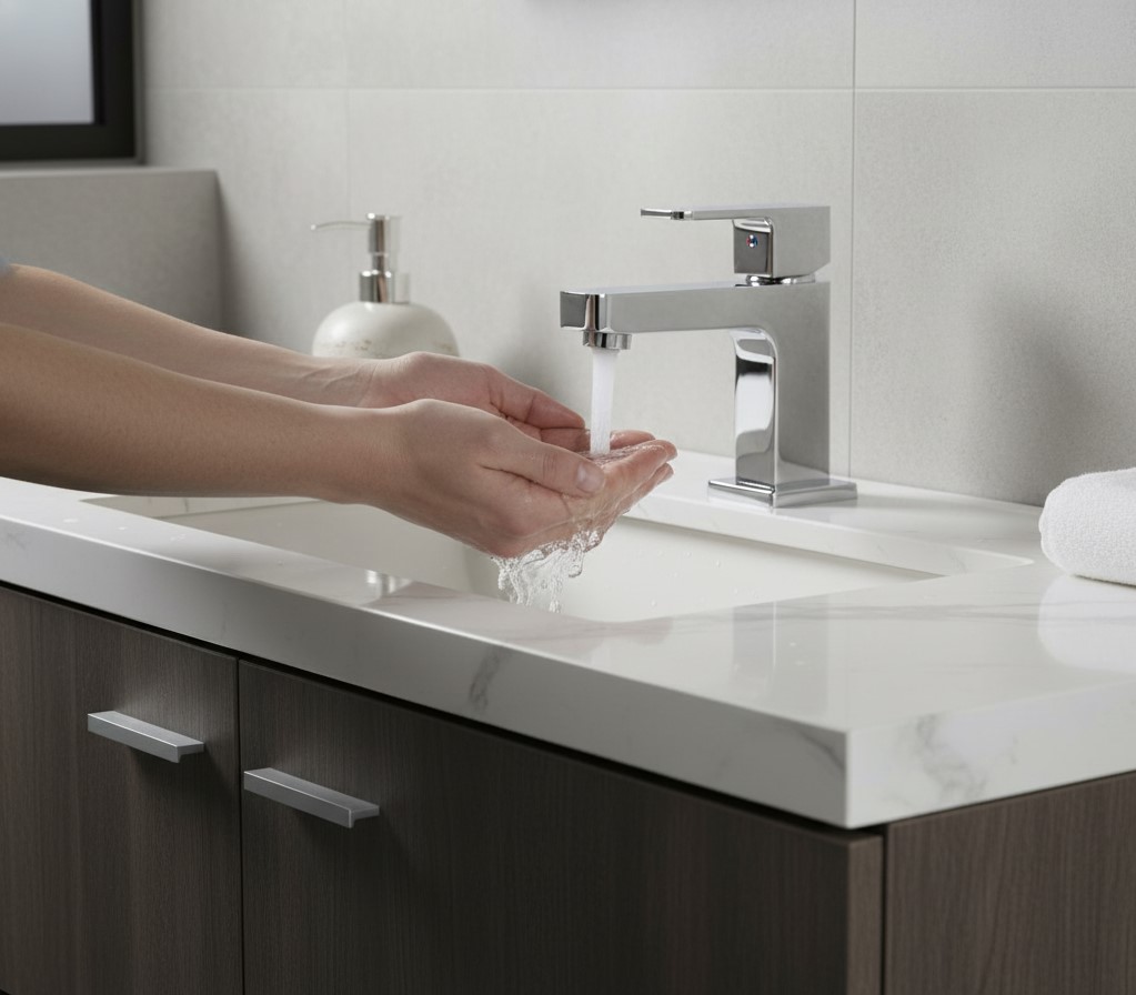 IP-02 SHORT PILLAR COCK,COUNTER TOP.(BRASS) - Image 4
