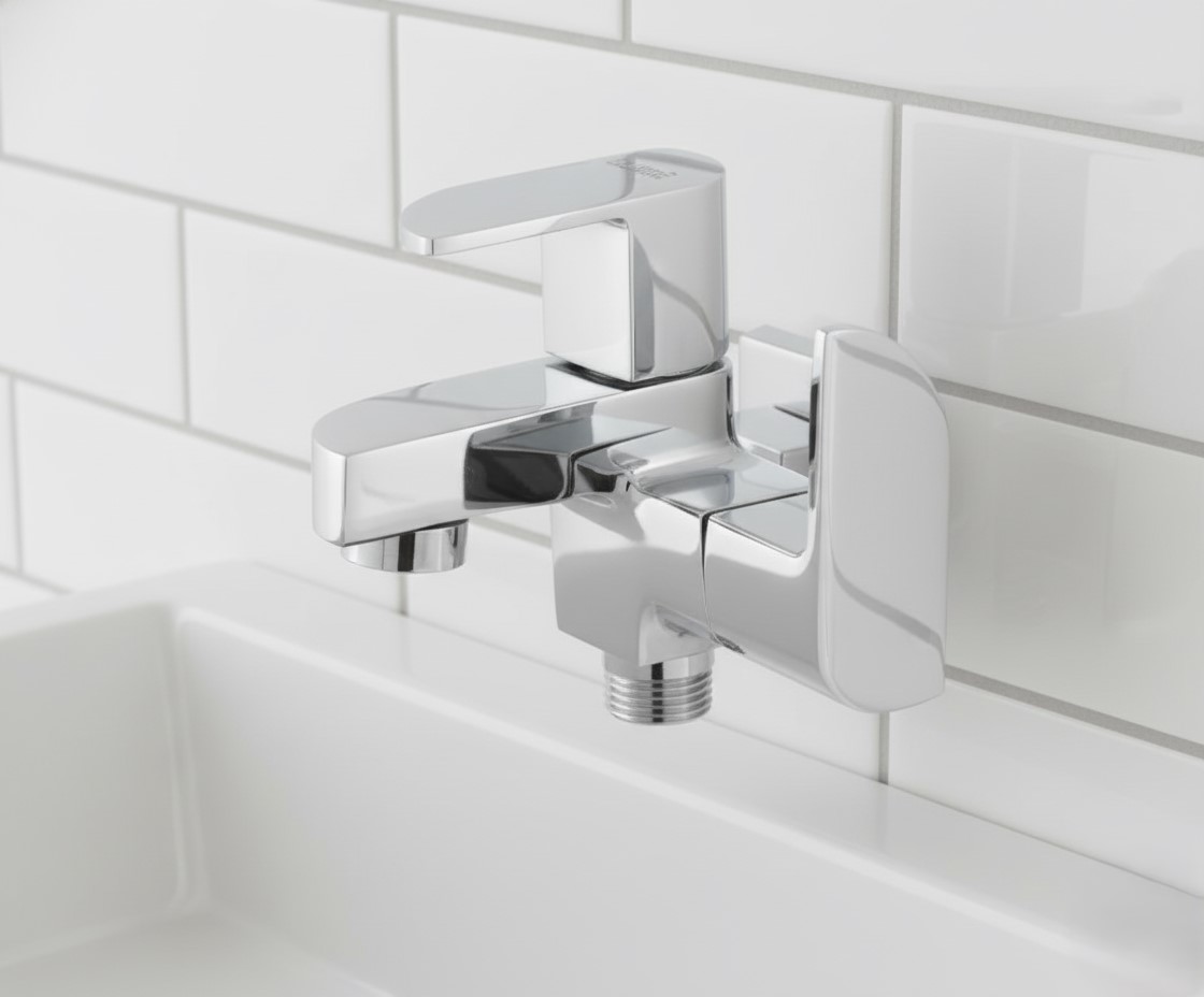 IP-05 WALL-MOUNT 2 WAY BIB COCK,DUAL OUTLET FAUCET,(BRASS) - Image 4