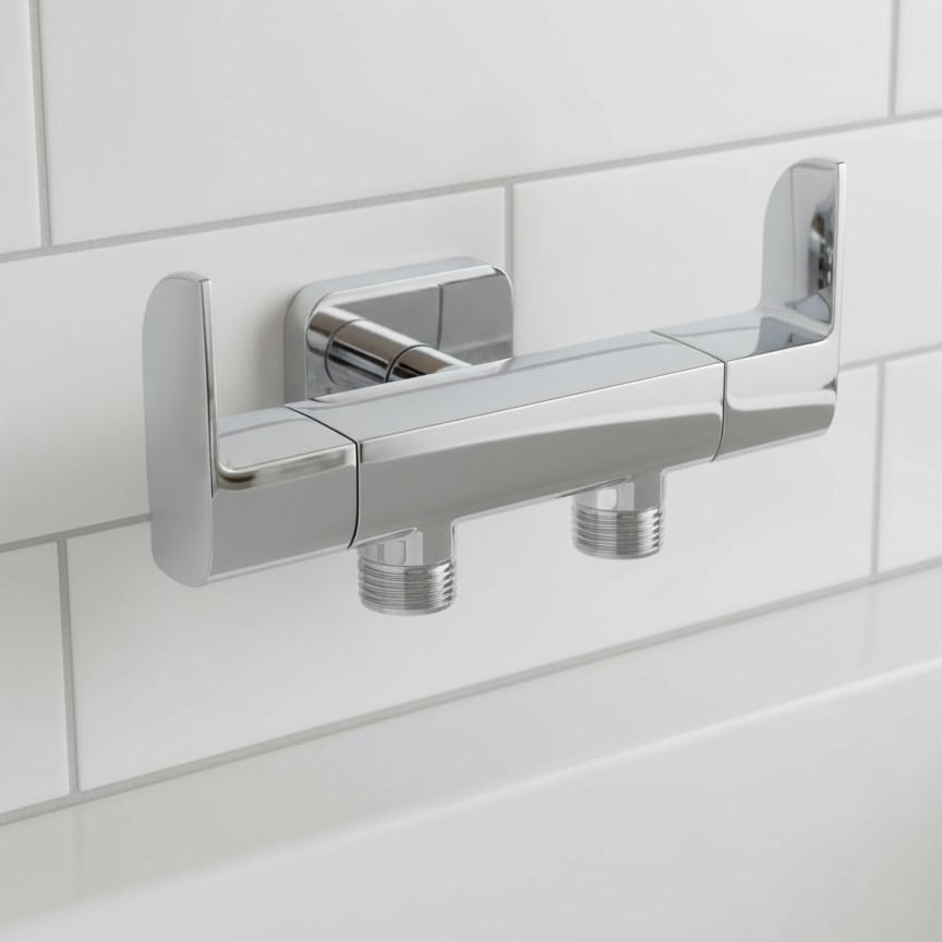 IP-06 WALL-MOUNT 2-WAY ANGLE COCK,STOP COCK,ANGLE VALVE,(BRASS) - Image 3