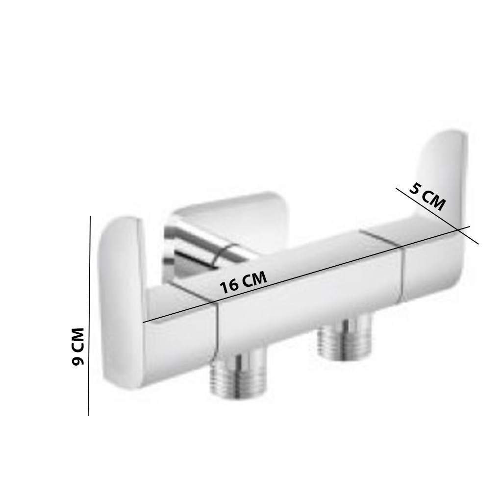 IP-06 WALL-MOUNT 2-WAY ANGLE COCK,STOP COCK,ANGLE VALVE,(BRASS) - Image 5