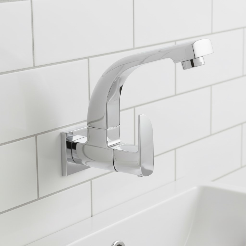 IP-07 WALL-MOUNT SINK COCK CASTED,KITCHEN FAUCET,(BRASS) - Image 4