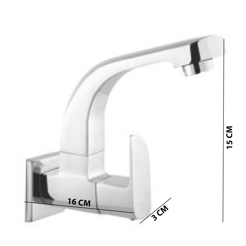 IP-07 WALL-MOUNT SINK COCK CASTED,KITCHEN FAUCET,(BRASS) - Image 6