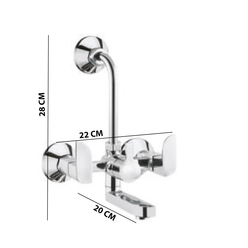 IP-14 Wall Mixer Tap, Hot & Cold with Shower Diverter,(BRASS) - Image 6