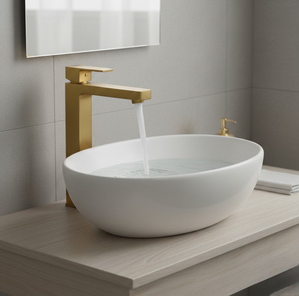 IP-10-GD HIGH-NECK PILLAR COCK GOLD HEAVY BODY (BRASS) - Image 2