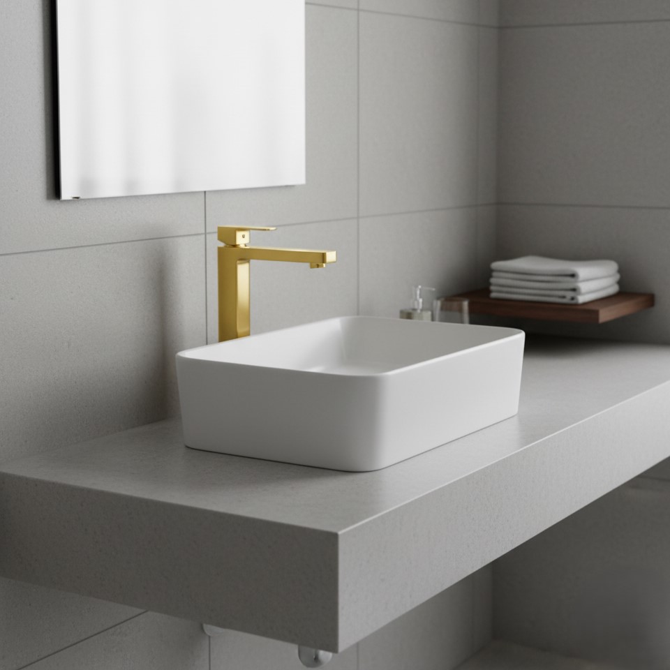 IP-10-GD HIGH-NECK PILLAR COCK GOLD HEAVY BODY (BRASS) - Image 4