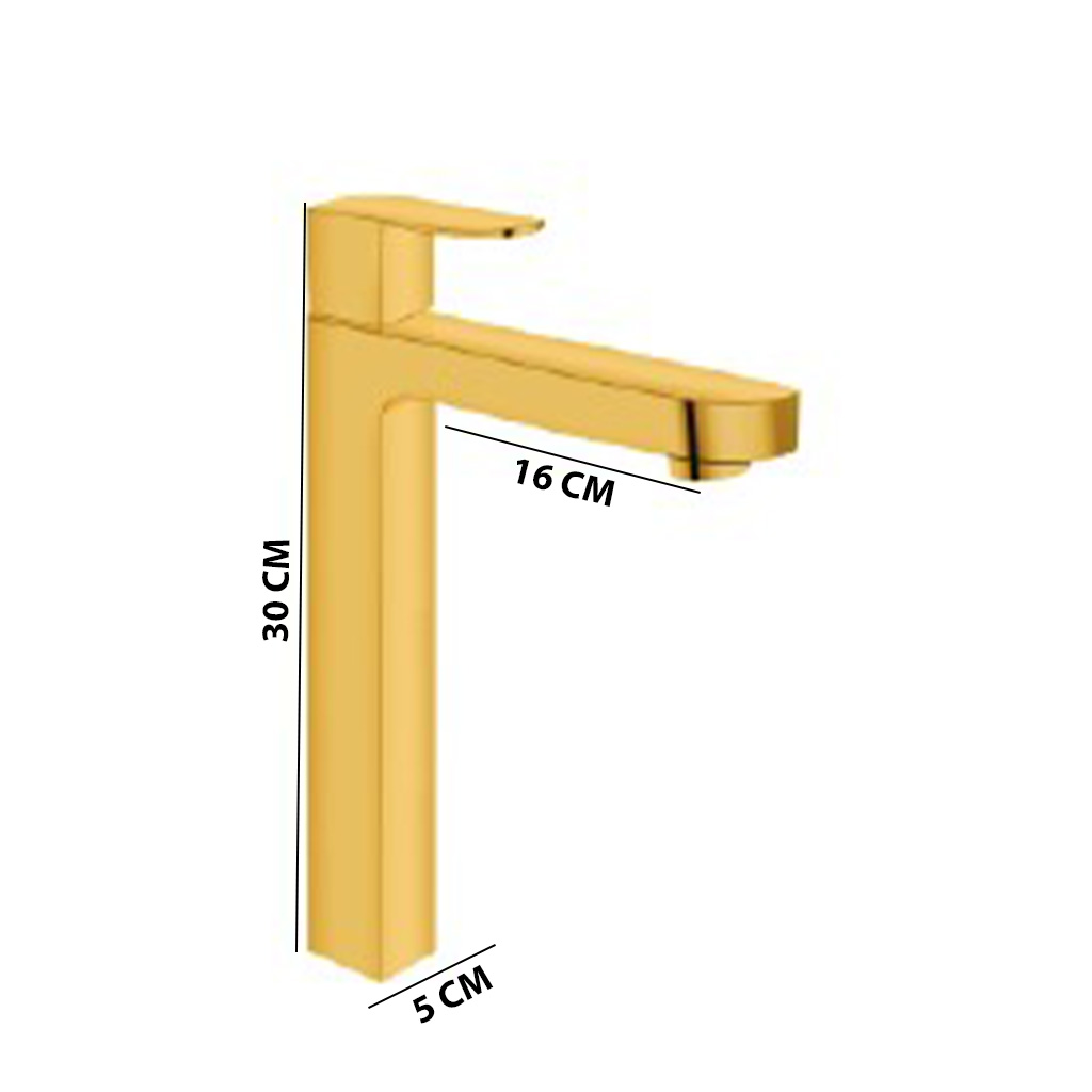 IP-10-GD HIGH-NECK PILLAR COCK GOLD HEAVY BODY (BRASS) - Image 5